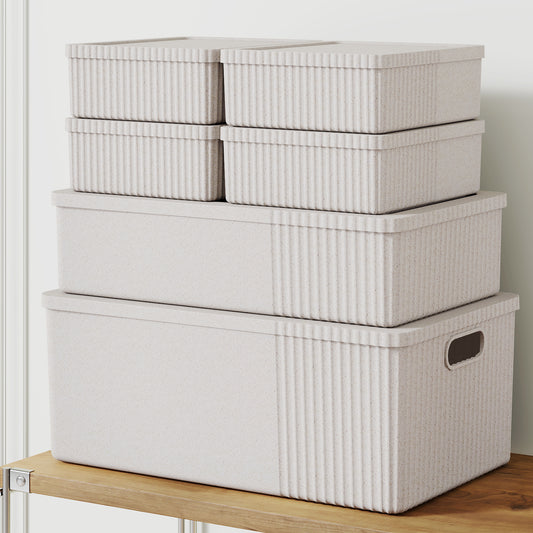 T2 Decorative Storage Bins with Lids Set of 6