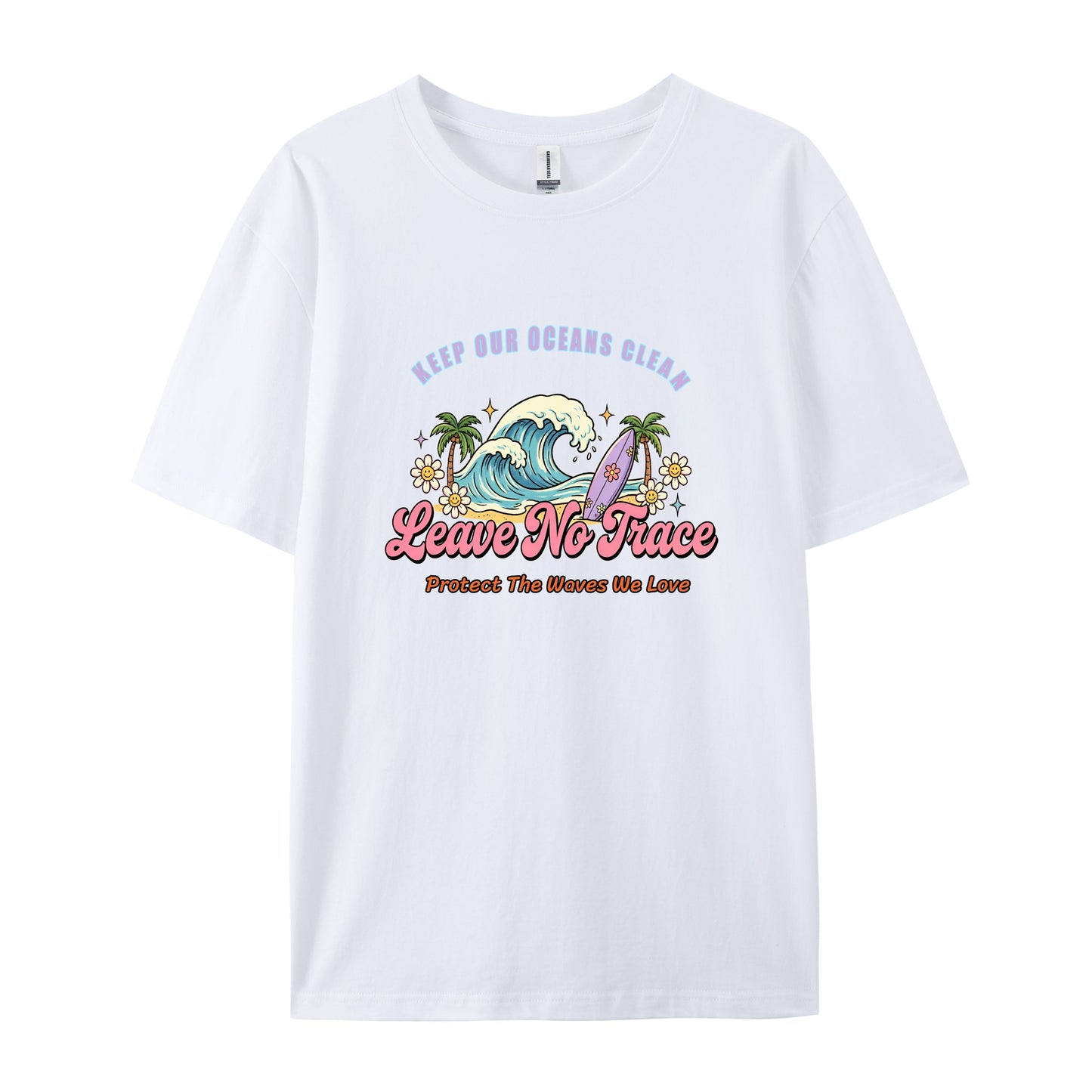 Oceans Retro Beach Surf Cotton T-Shirts