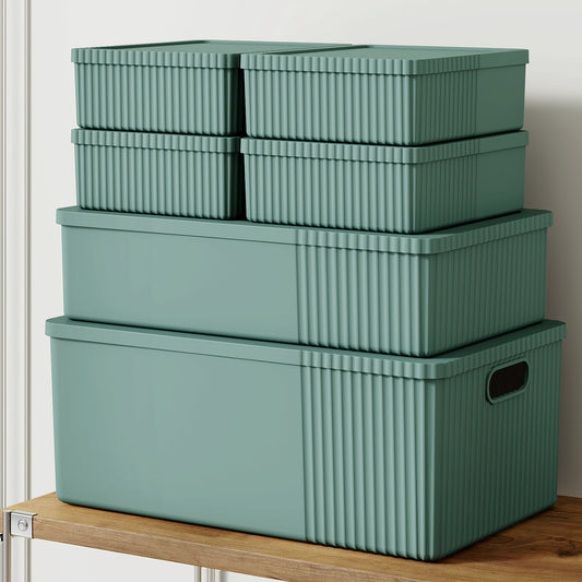 T2 Decorative Storage Bins with Lids Set of 6