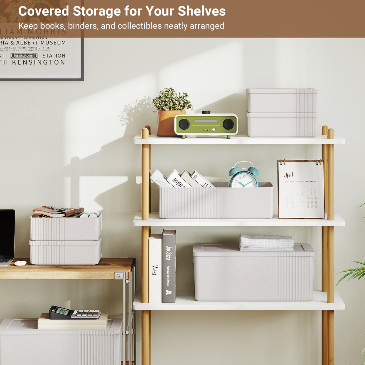 T2 Decorative Storage Bins with Lids Set of 6