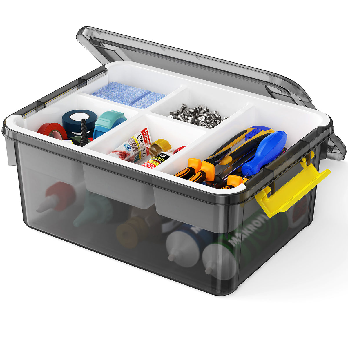 T1 20Qt/40Qt Stackable Storage Box with Lid Tray Craft Box Organizer