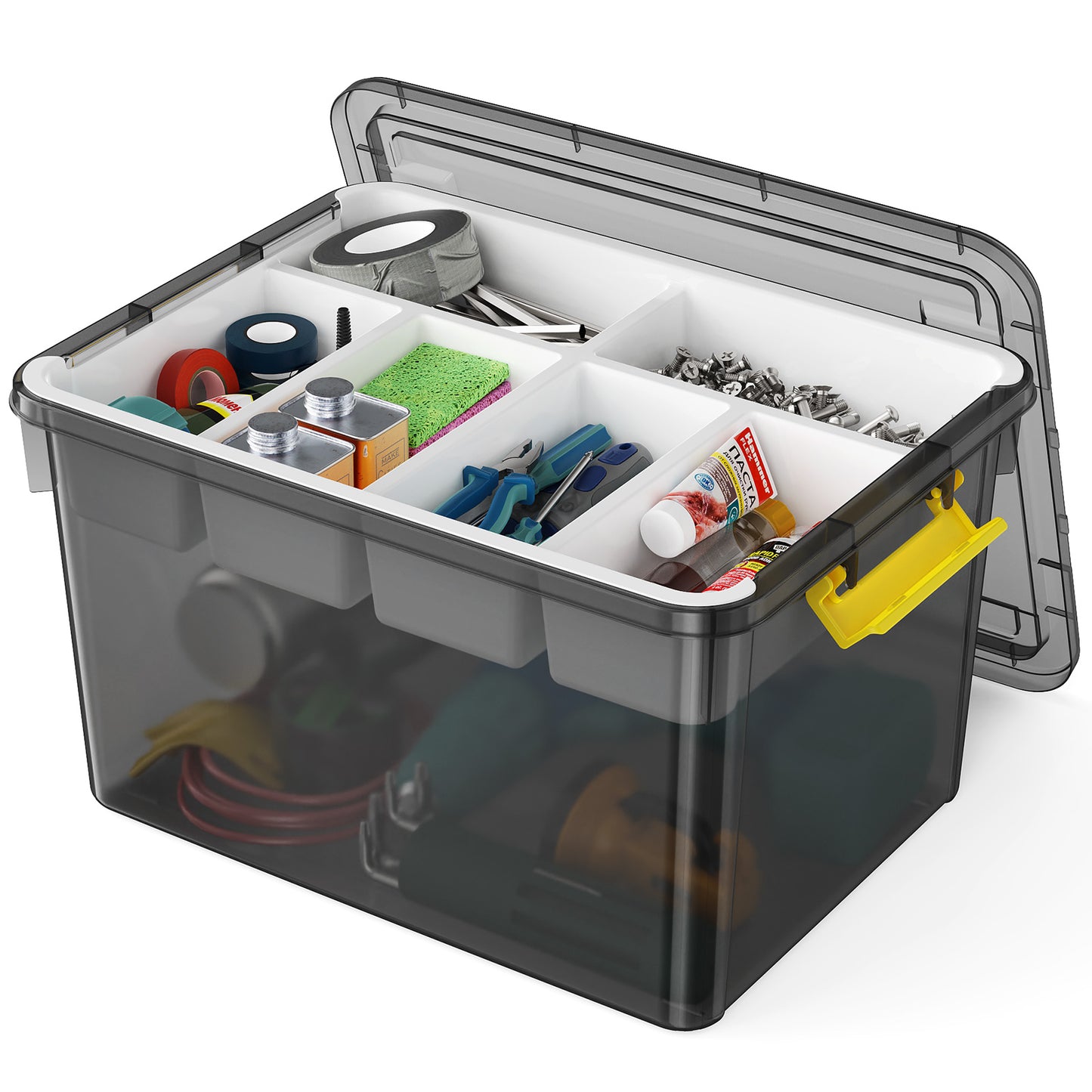T1 20Qt/40Qt Stackable Storage Box with Lid Tray Craft Box Organizer