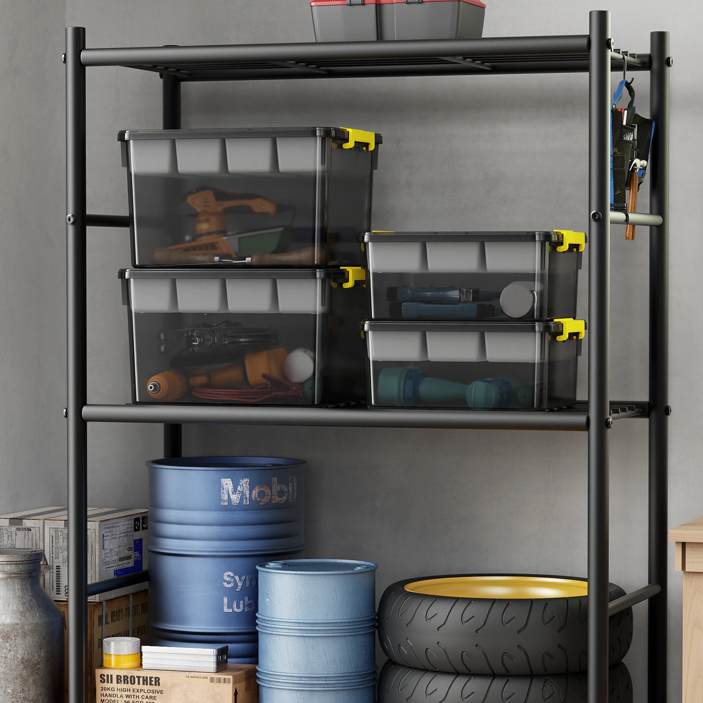 T1 20Qt/40Qt Stackable Storage Box with Lid Tray Craft Box Organizer