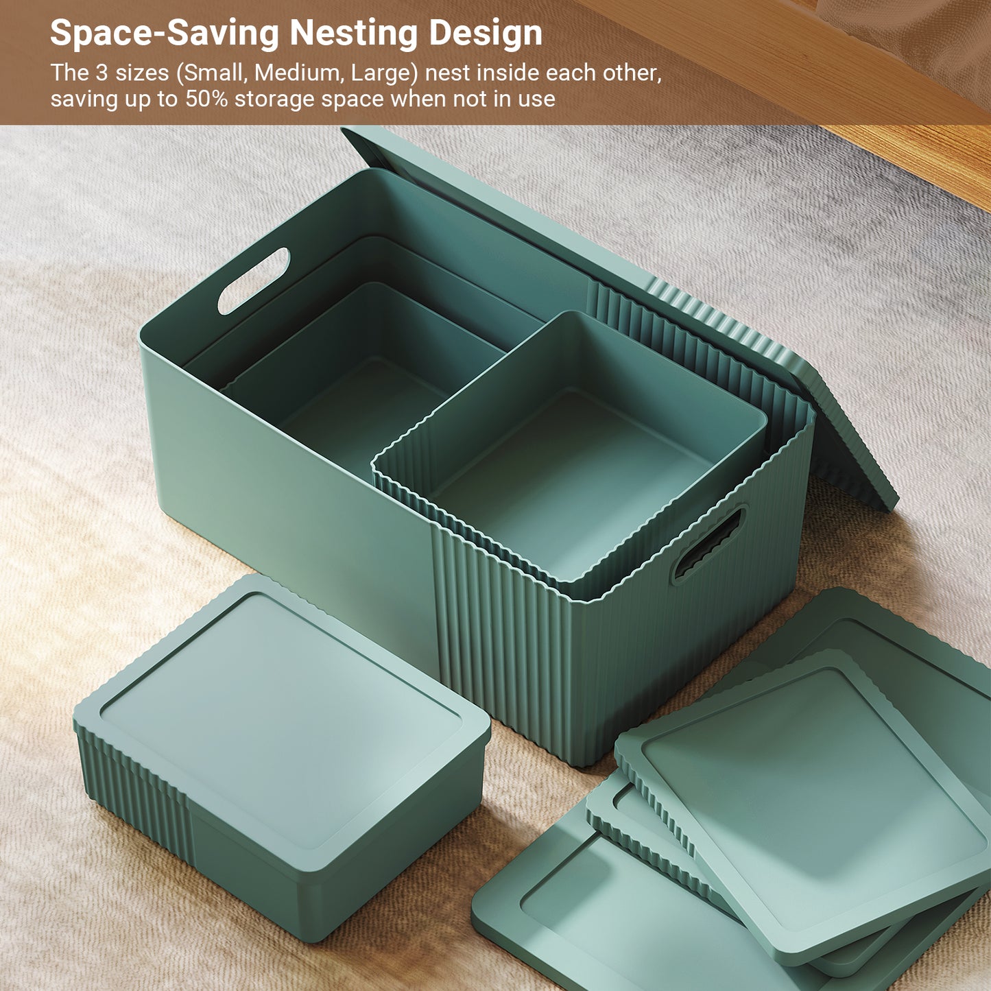 T2 Decorative Storage Bins with Lids Set of 6