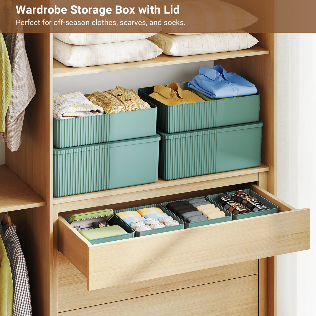 T2 Decorative Storage Bins with Lids Set of 6