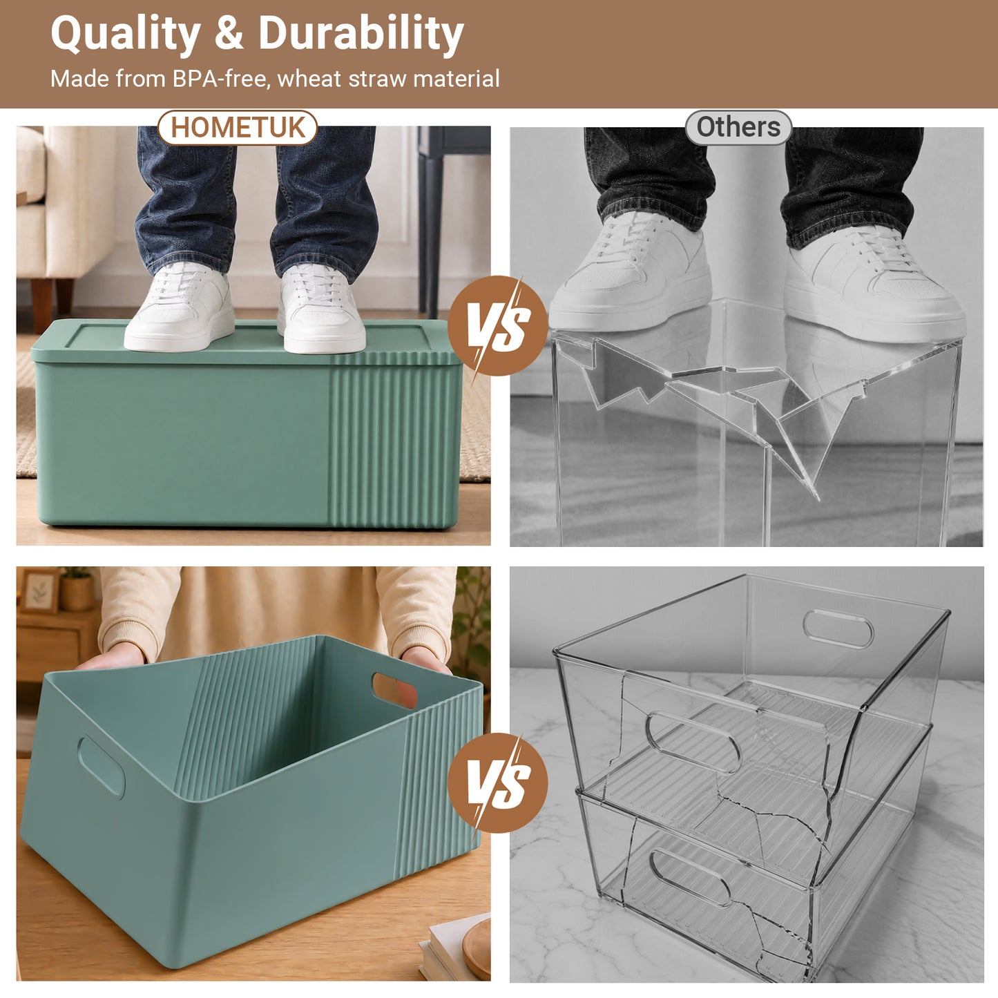 T2 Decorative Storage Bins with Lids Set of 6