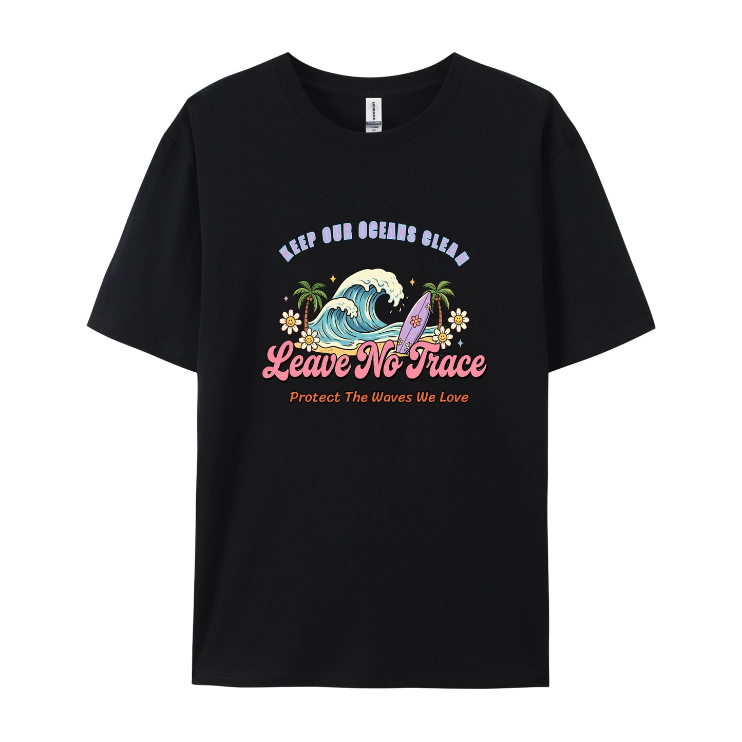 Oceans Retro Beach Surf Cotton T-Shirts
