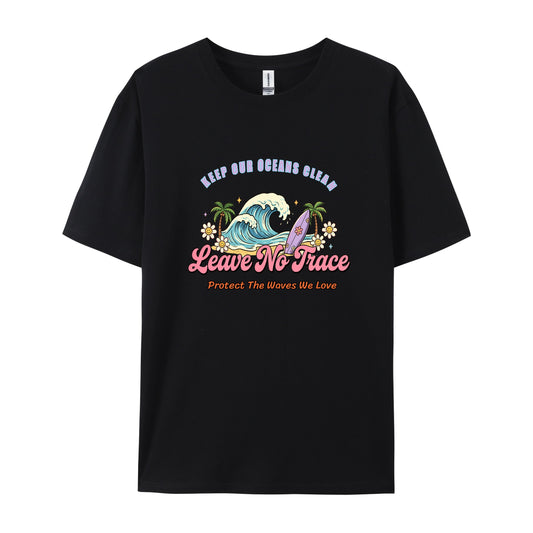 Oceans Retro Beach Surf Cotton T-Shirts