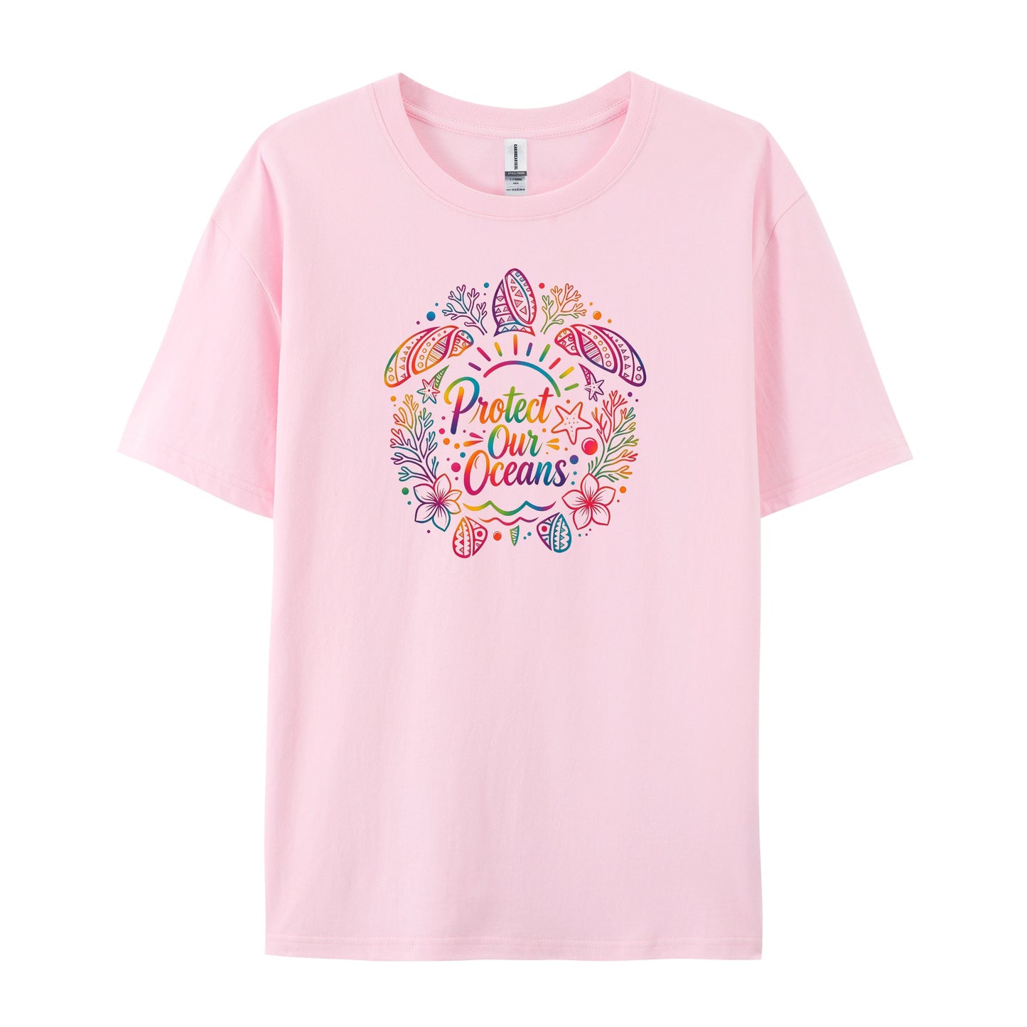 Rainbow Tribal Sea Turtle Protect T-Shirts