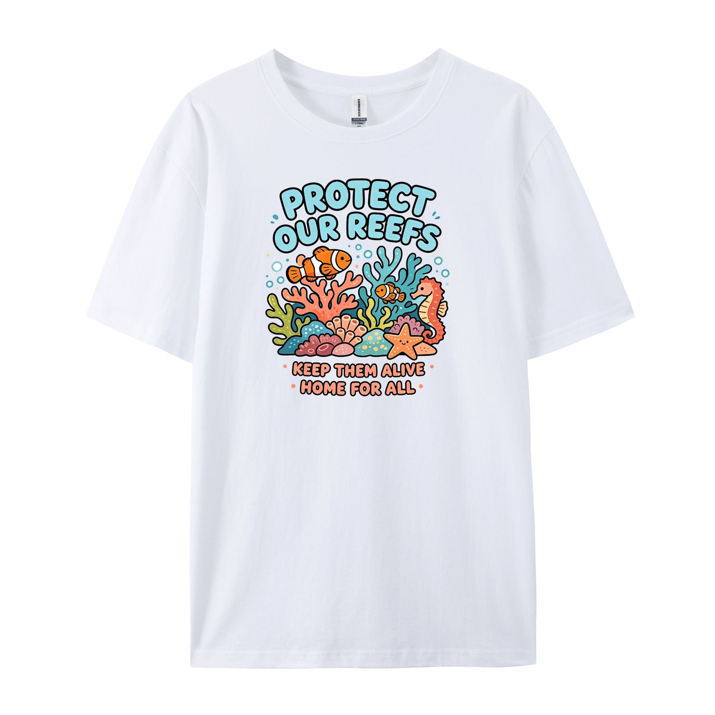 Twin Seahorse Coral Reef Bubble T-Shirts
