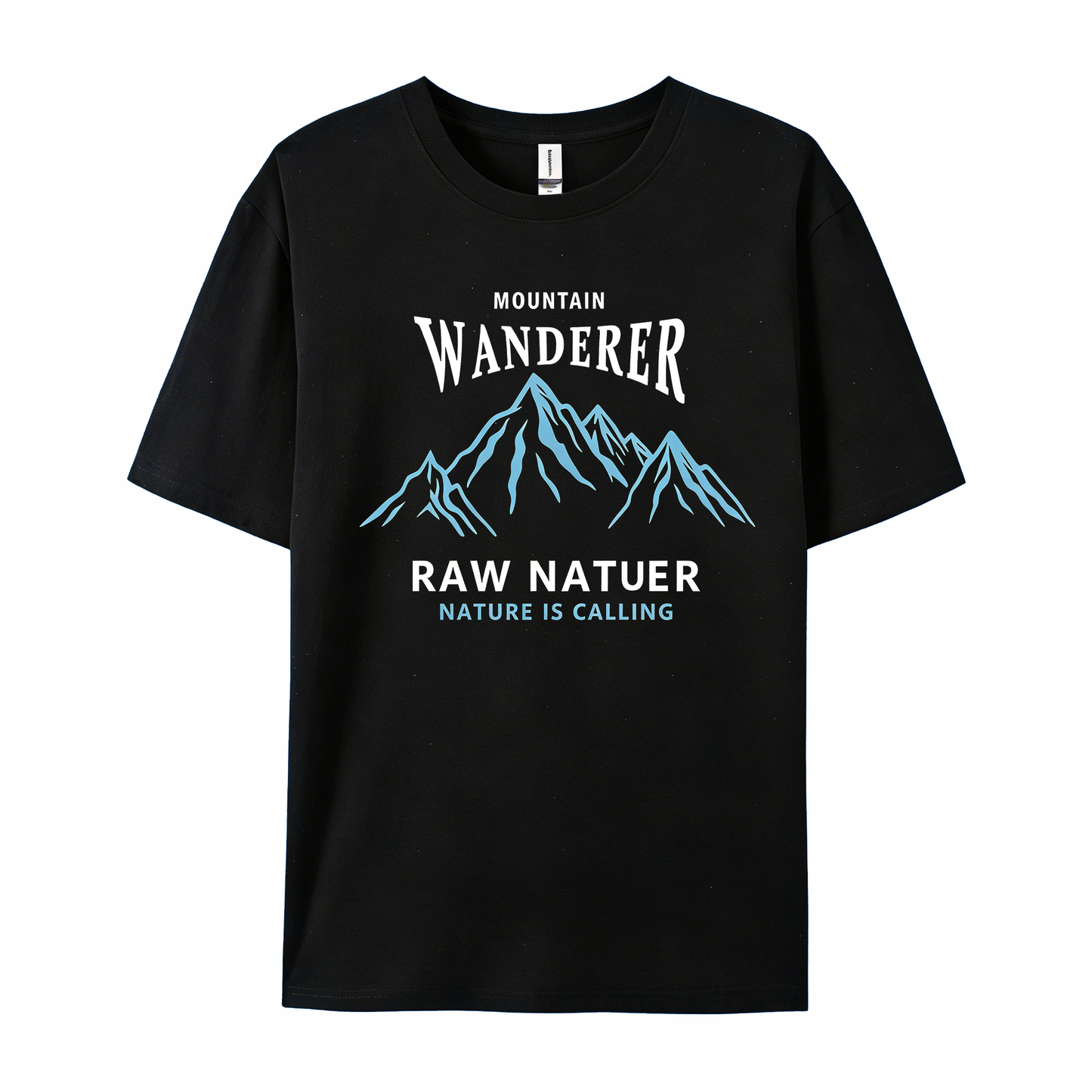 Mountain Print Cotton Hiking T-Shirts