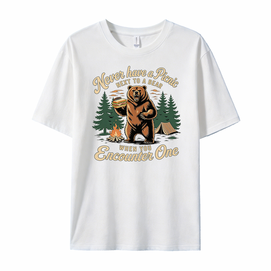 Bear Camping Picnic Warning Hiking T-Shirts