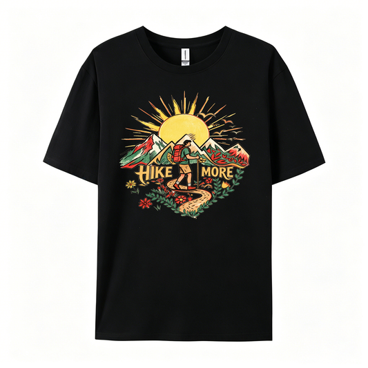 Hike More Flower Prints T-Shirts