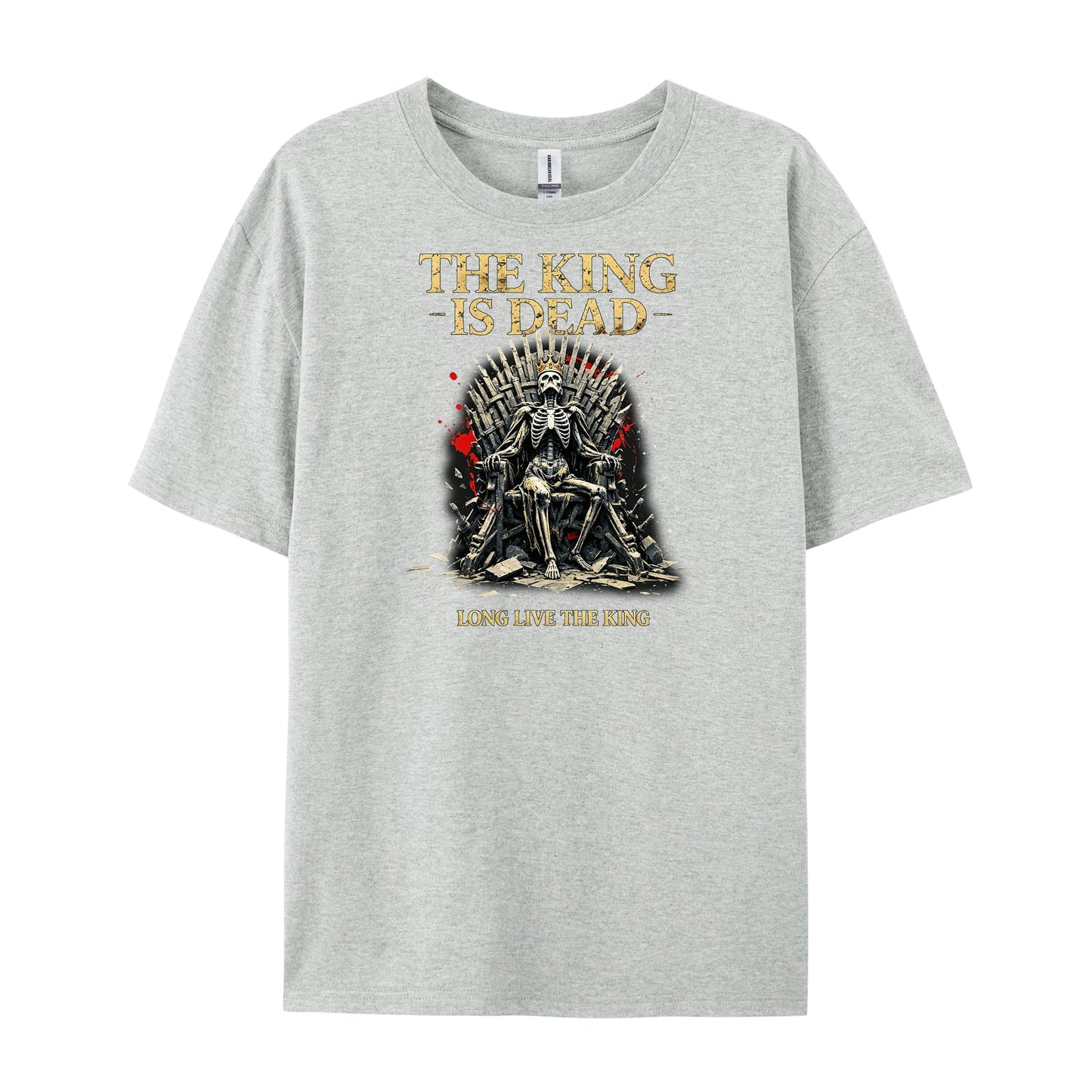 Premium Gothic Skeleton Iron Throne Skull T-Shirts