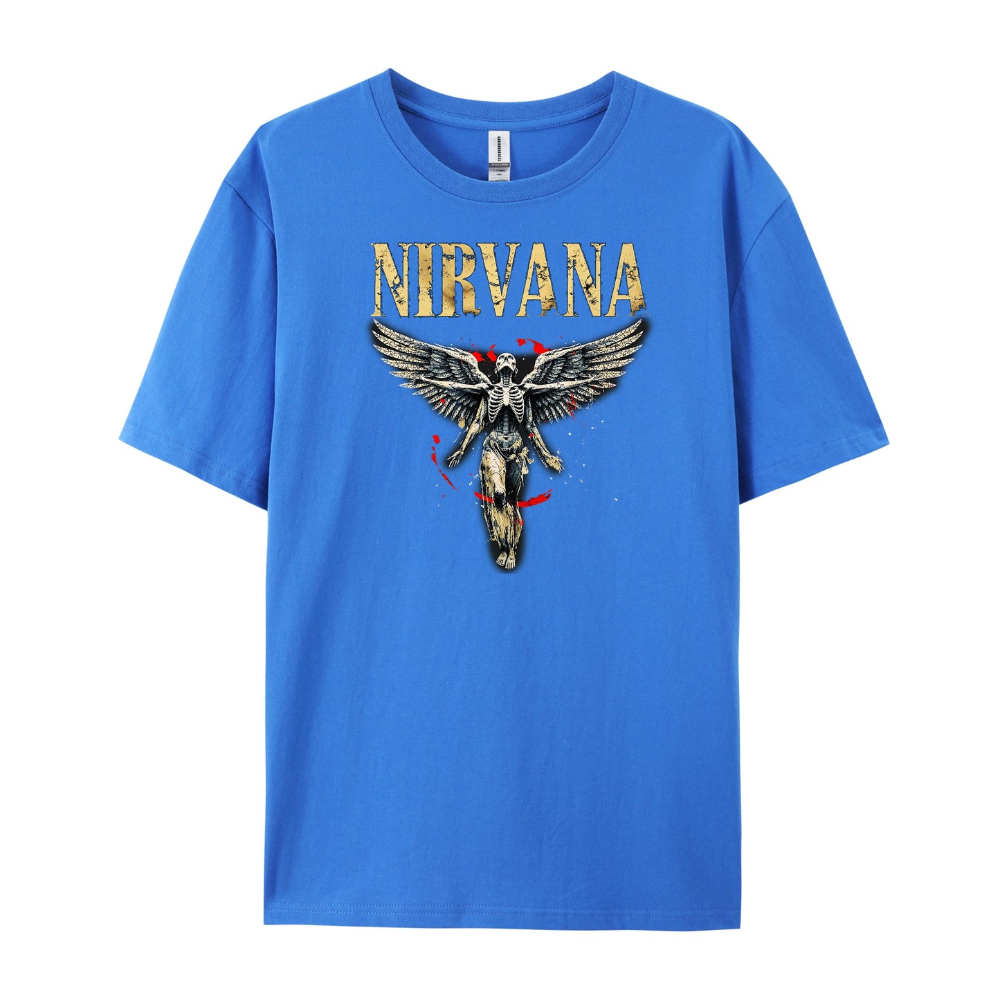 Vintage Nirvana Winged Angel Skeleton Splatter T-Shirts