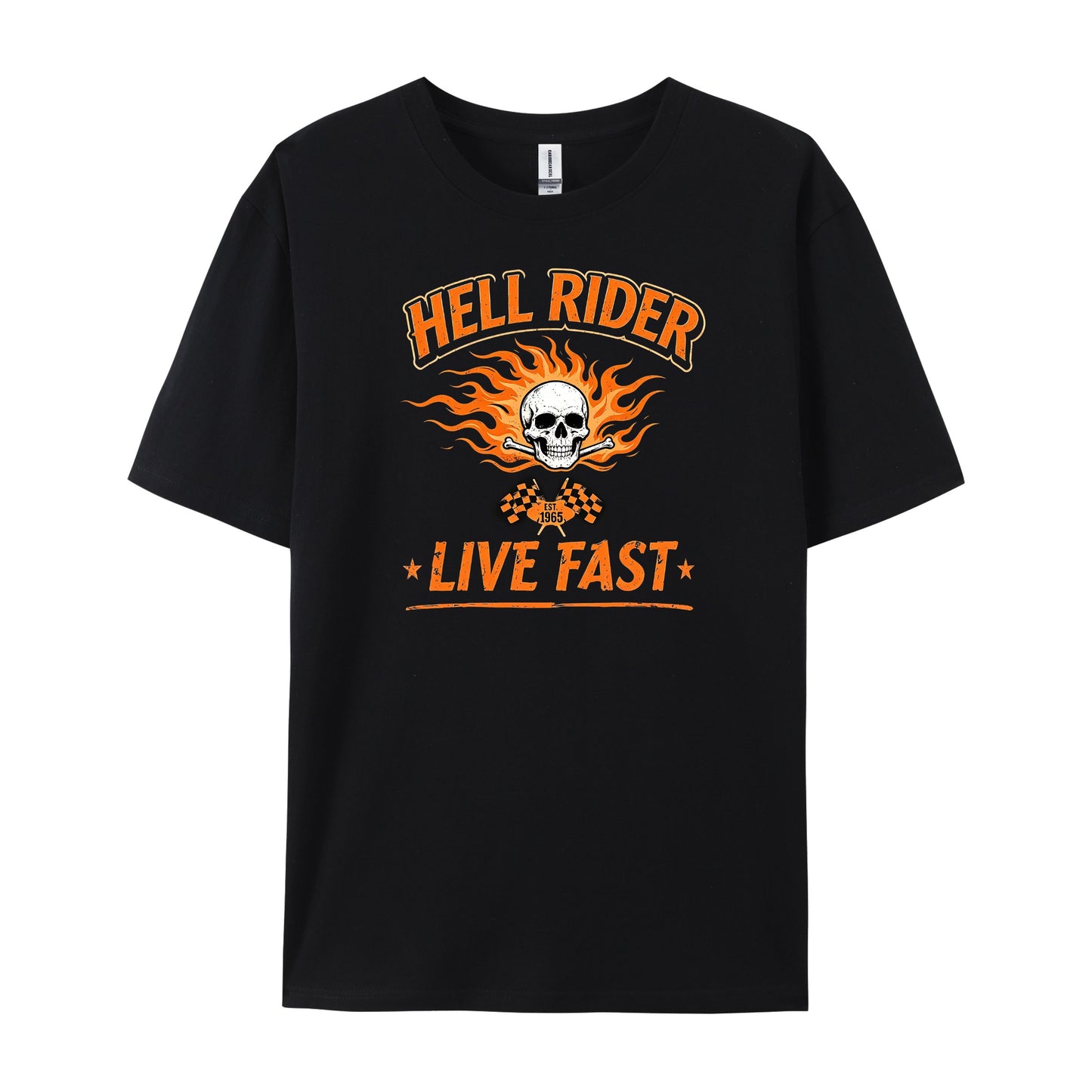 Flame Skull Biker Cotton Motorcycle T-Shirts