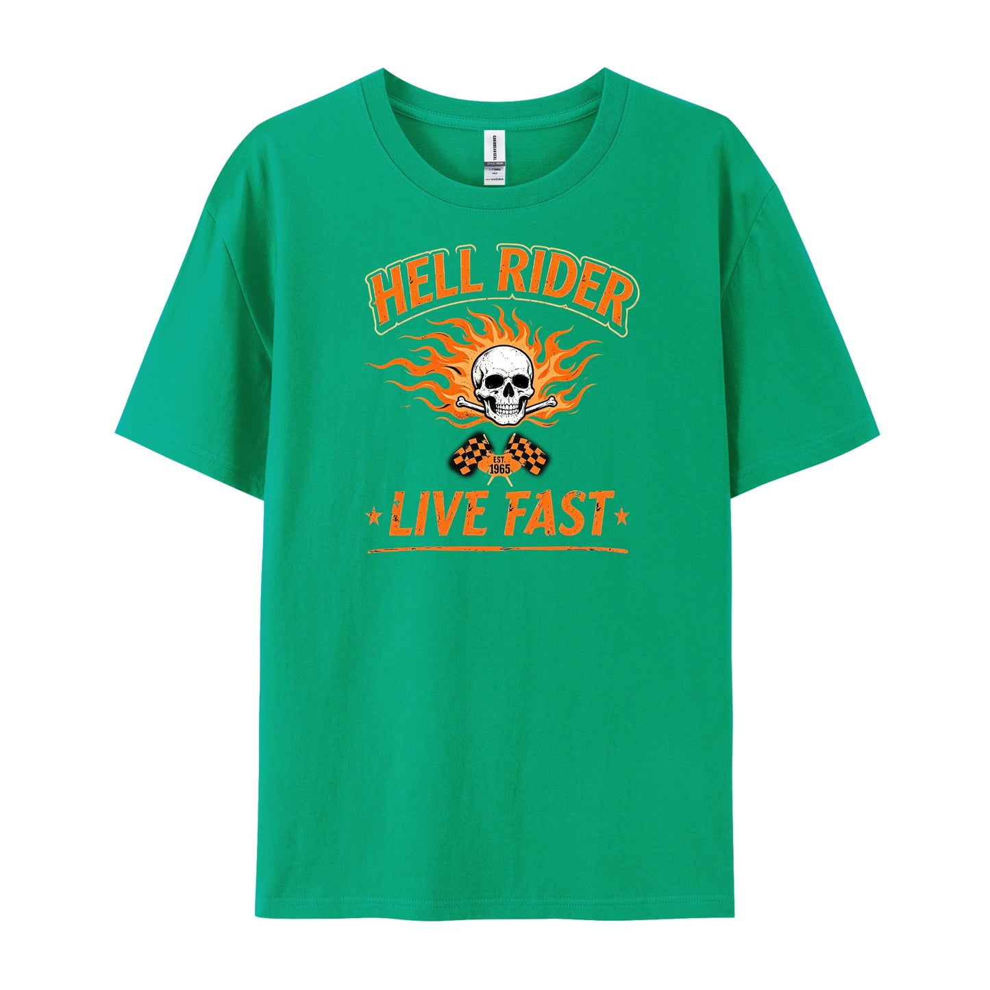Flame Skull Biker Cotton Motorcycle T-Shirts
