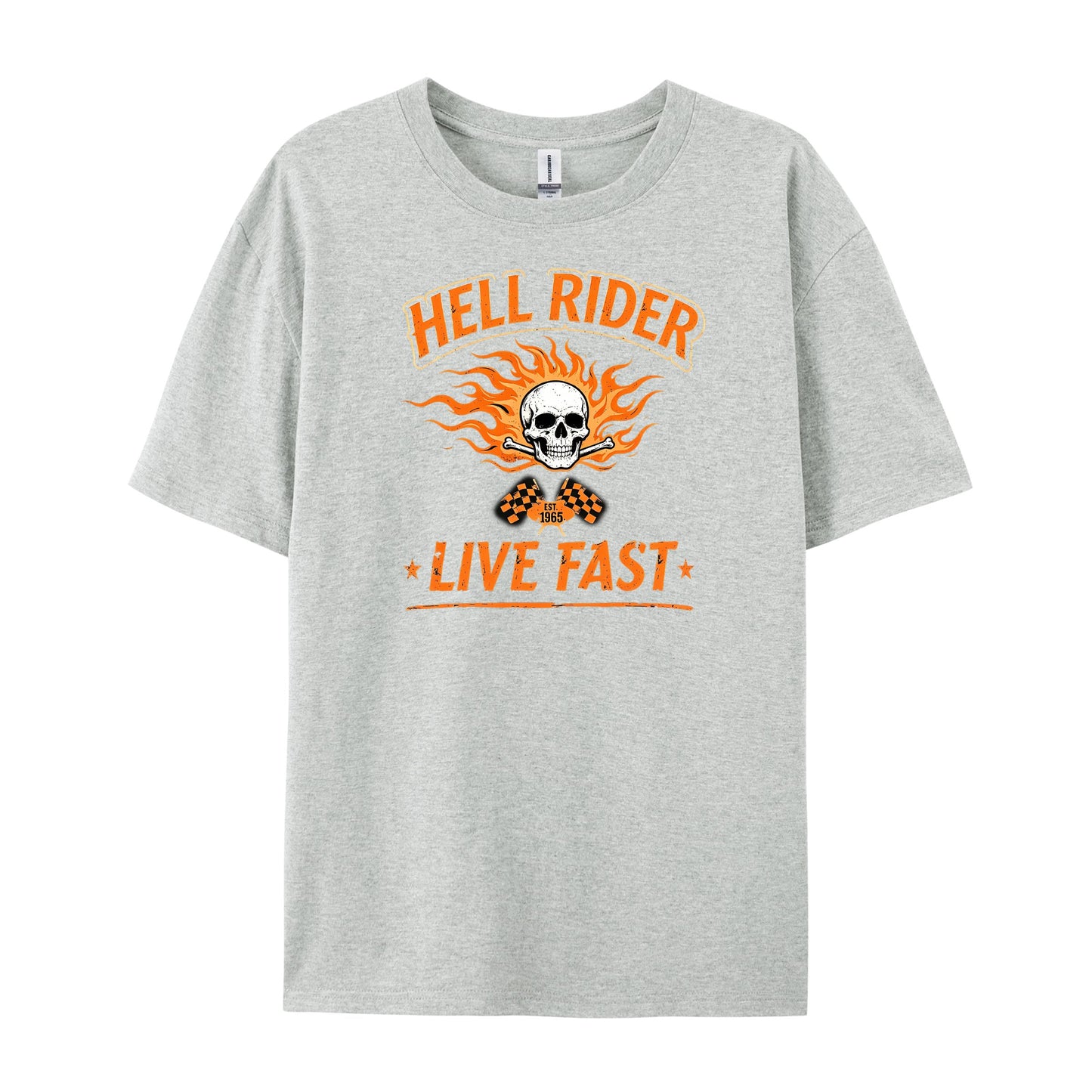 Flame Skull Biker Cotton Motorcycle T-Shirts