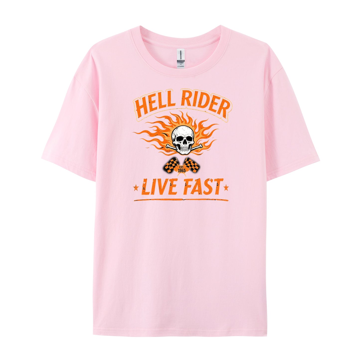Flame Skull Biker Cotton Motorcycle T-Shirts