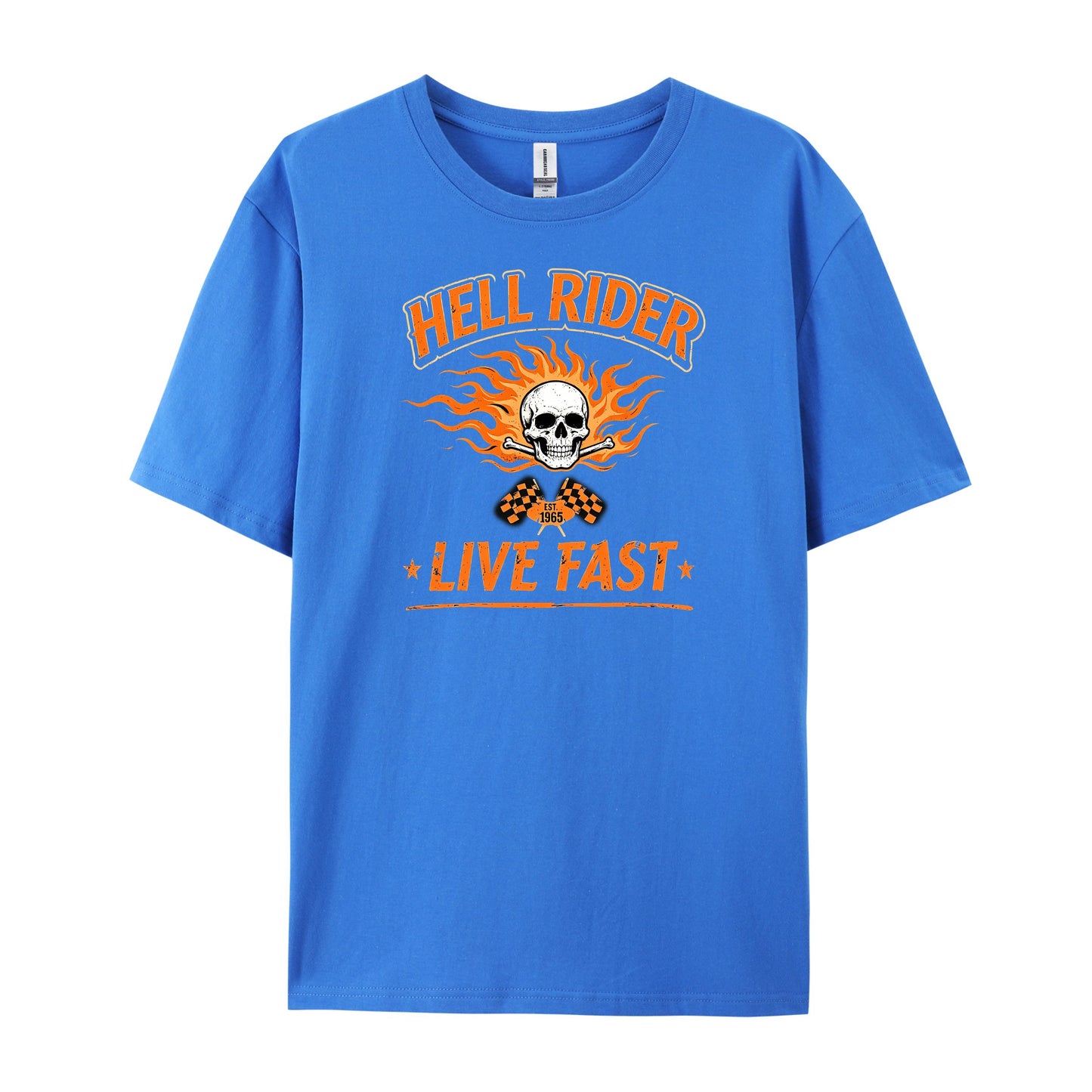 Flame Skull Biker Cotton Motorcycle T-Shirts