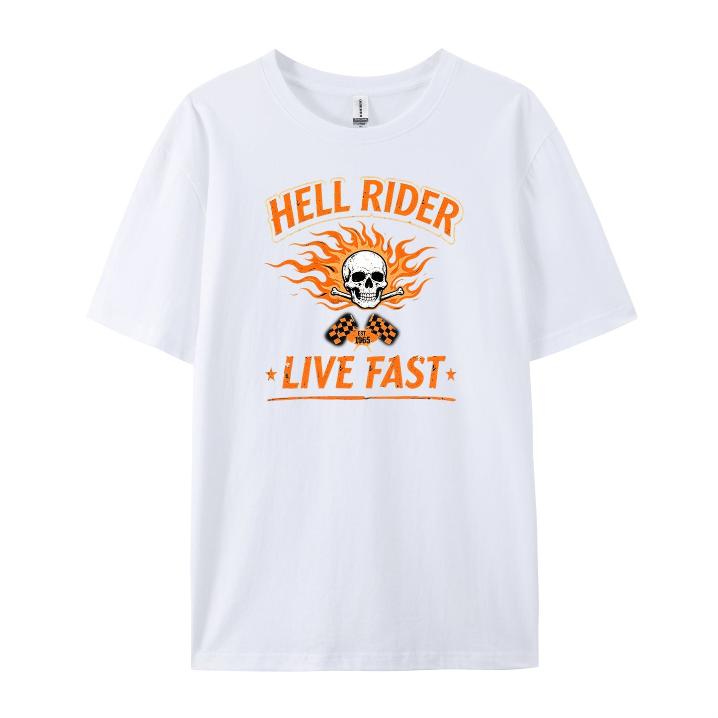 Flame Skull Biker Cotton Motorcycle T-Shirts