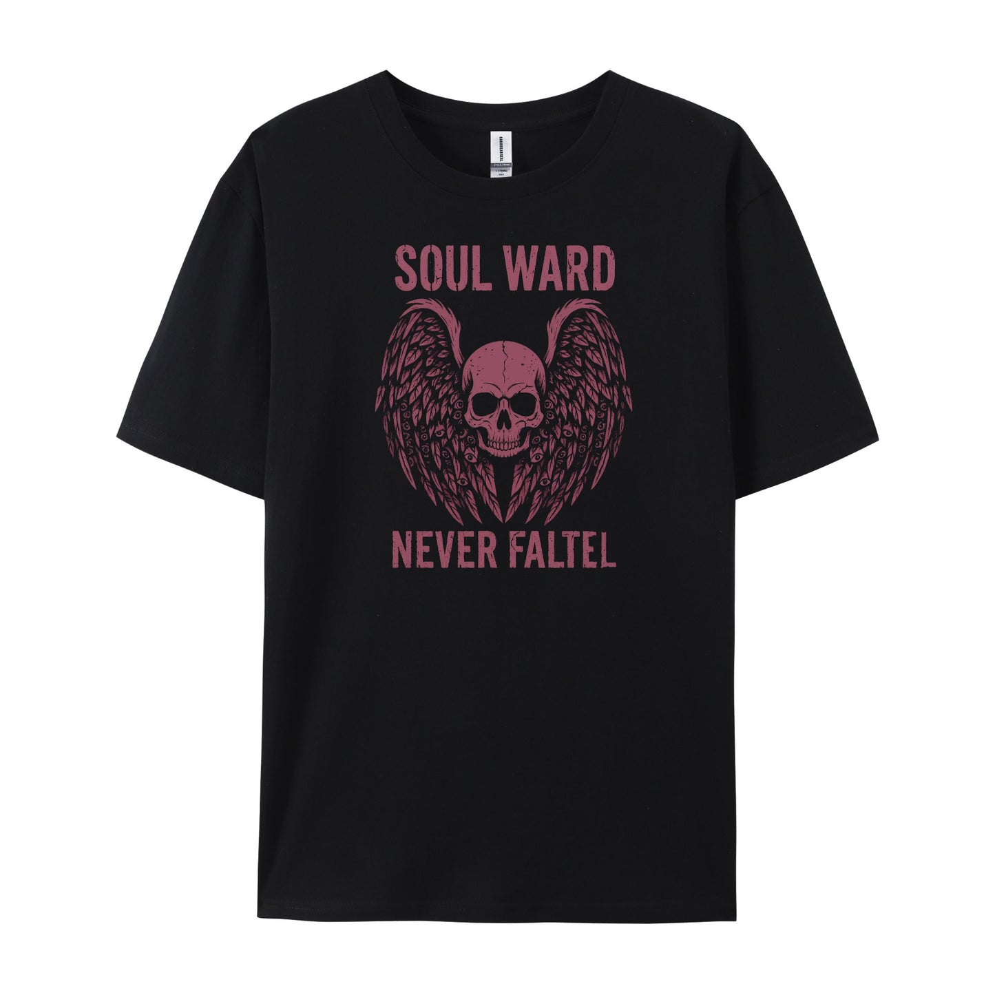 Winged Skull Tattoo Print T-Shirts