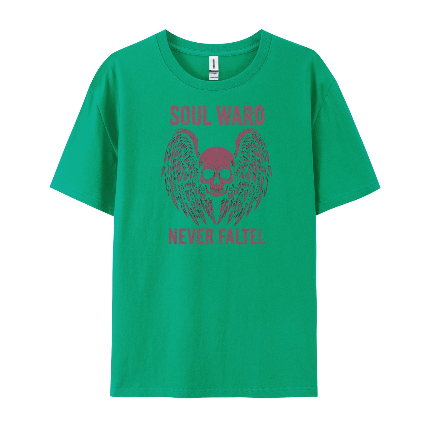 Winged Skull Tattoo Print T-Shirts