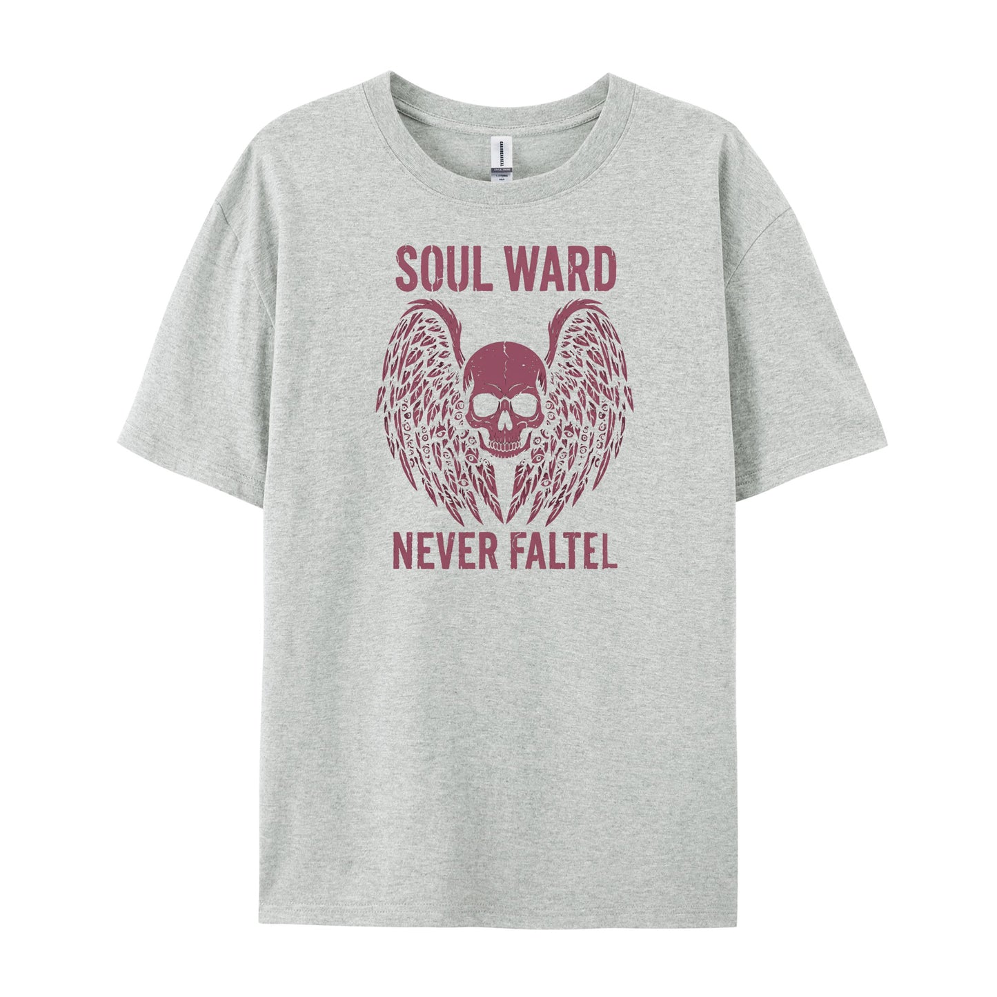 Winged Skull Tattoo Print T-Shirts
