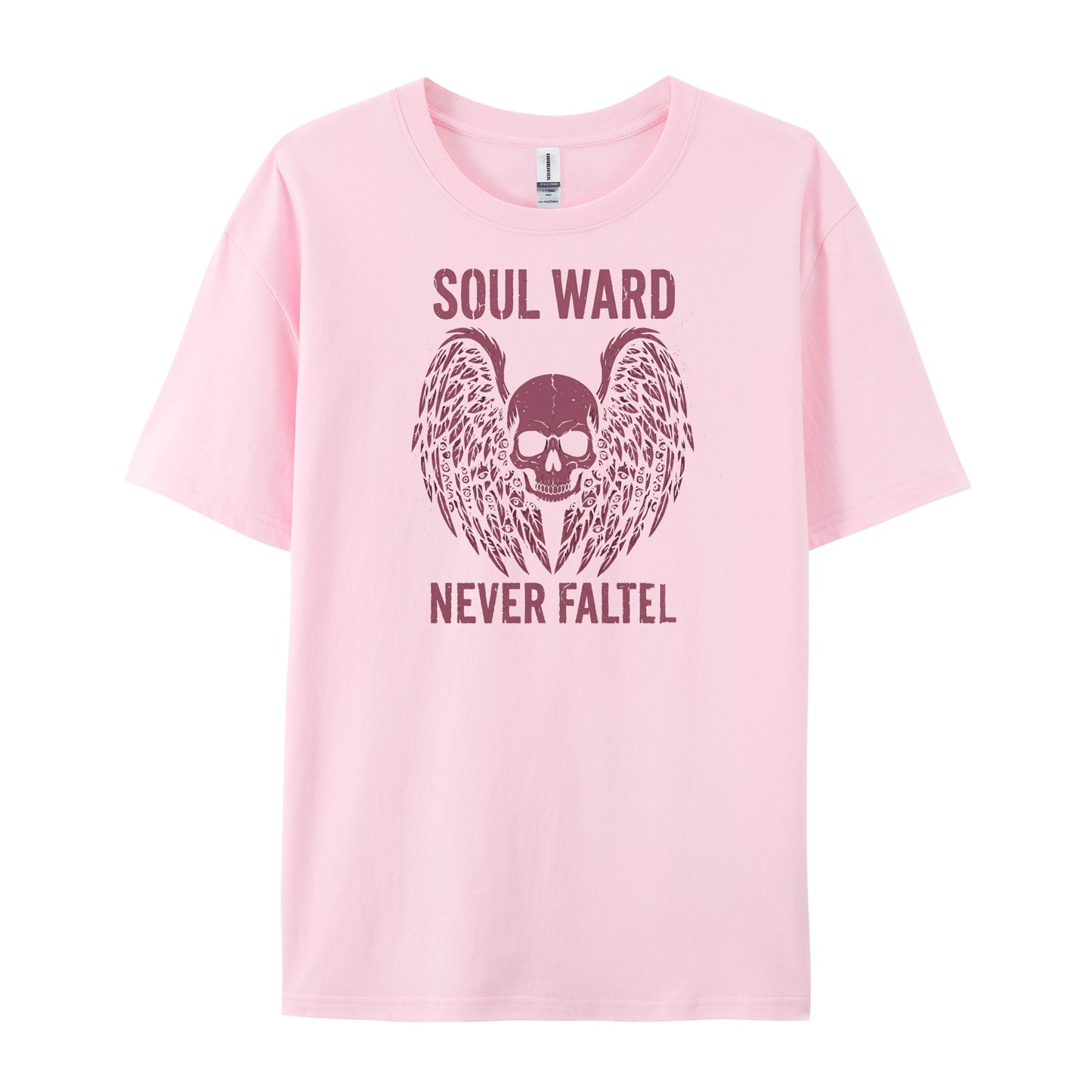 Winged Skull Tattoo Print T-Shirts