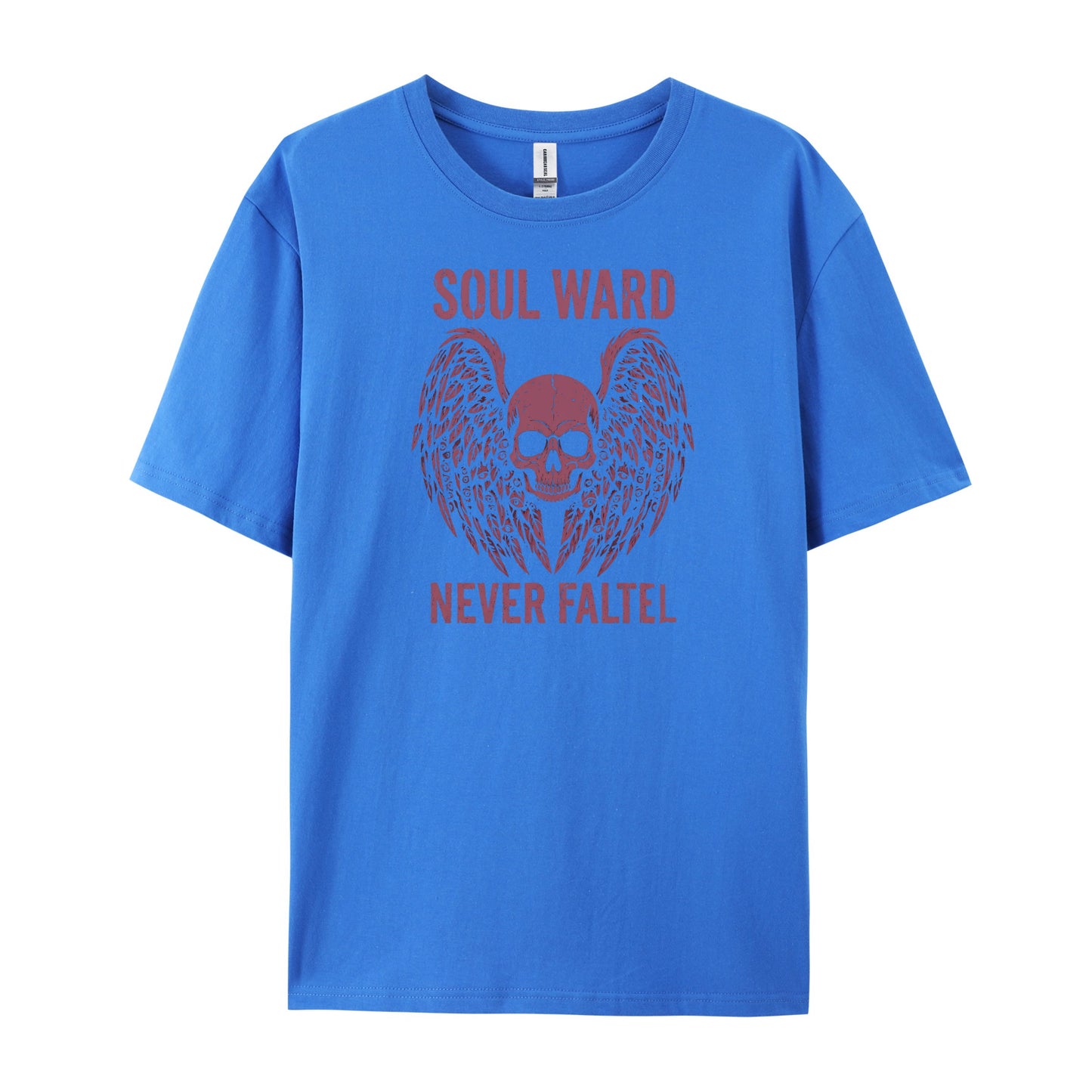 Winged Skull Tattoo Print T-Shirts