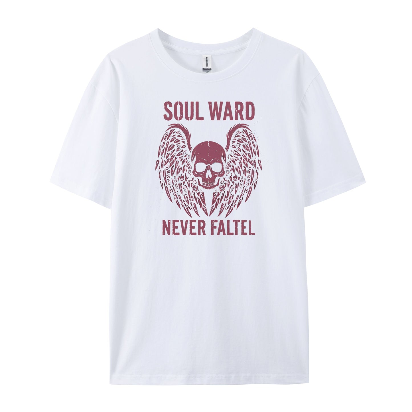 Winged Skull Tattoo Print T-Shirts