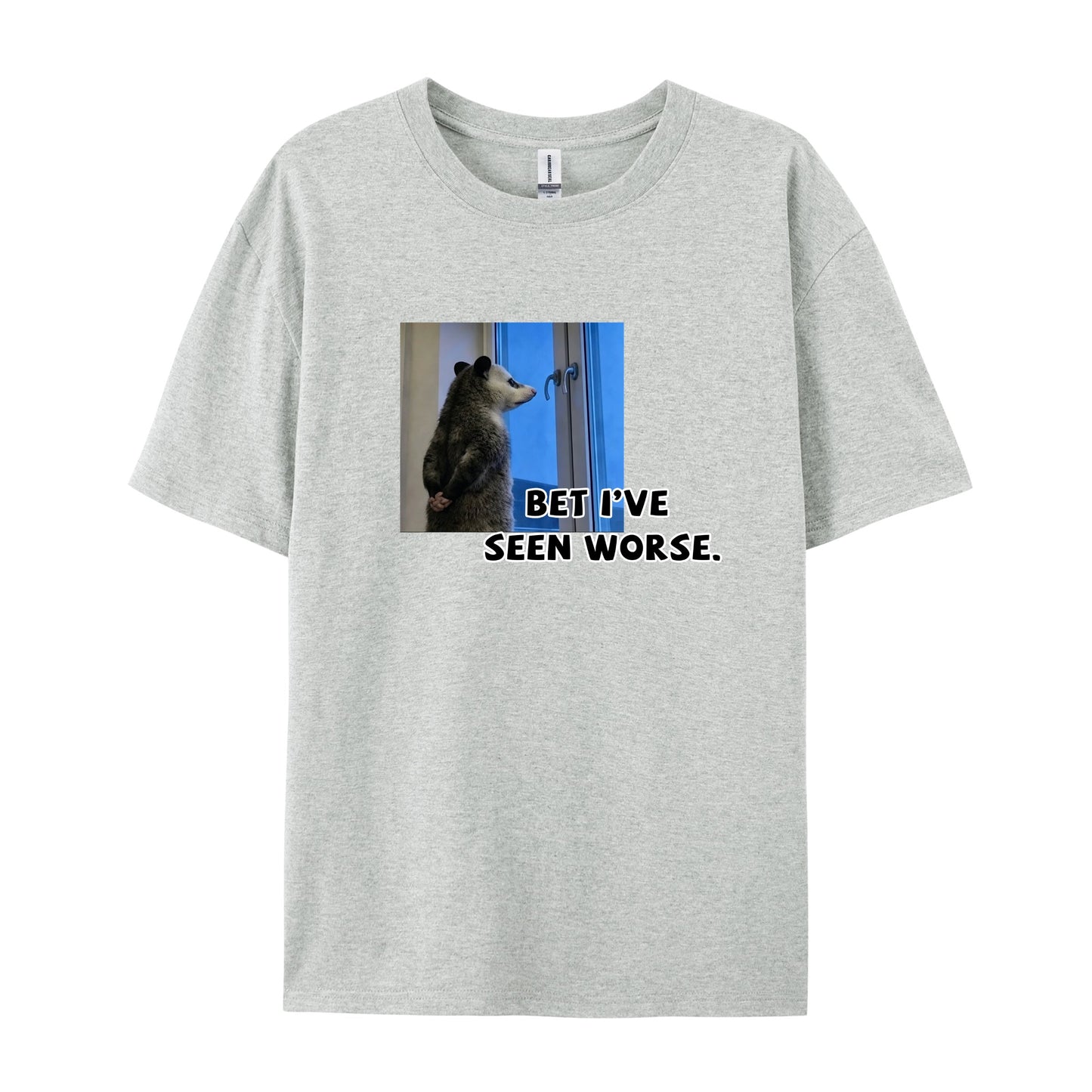 Realistic Opossum Meme Photo Print T-Shirts